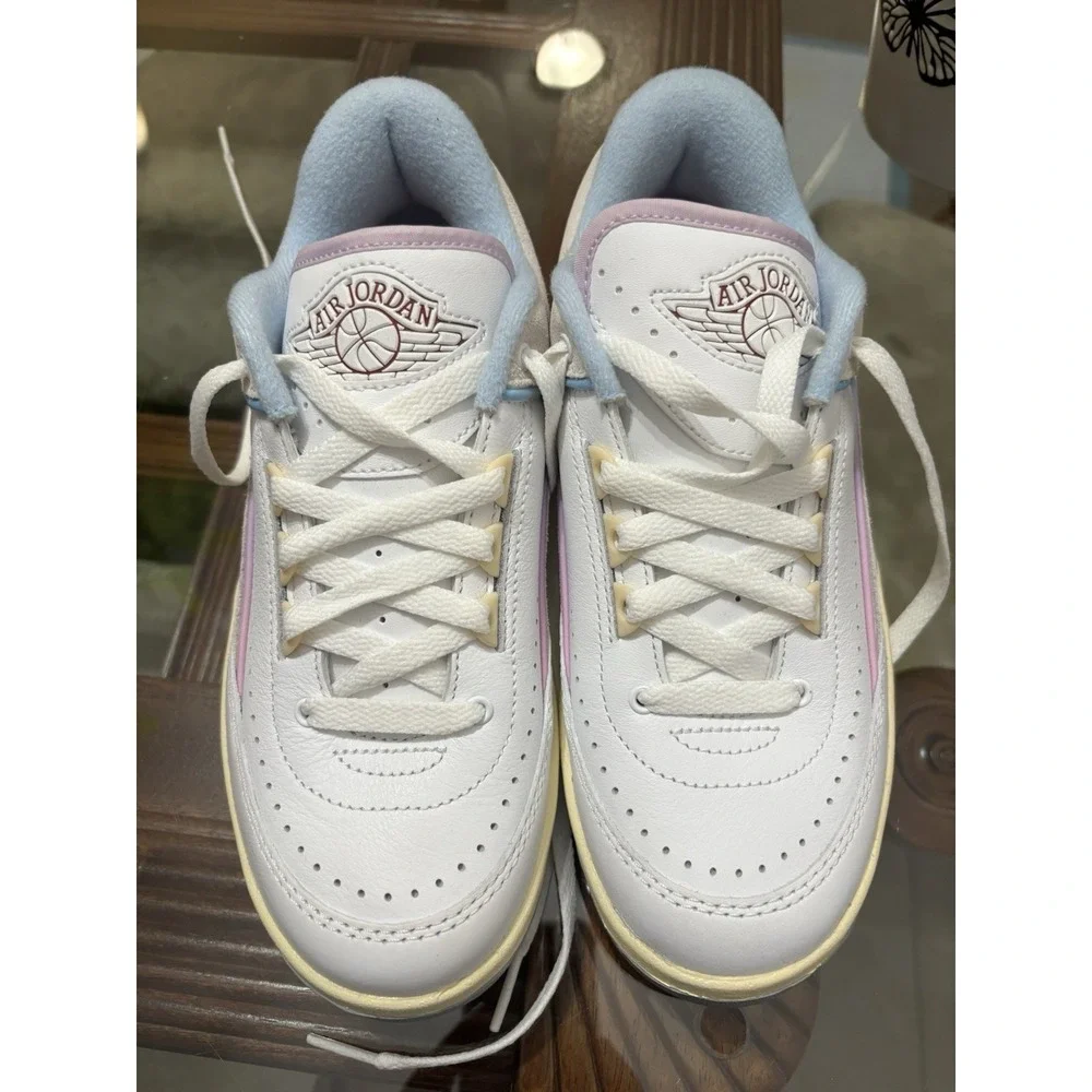 Nike Air Jordan 2 Low DX4401-146 Women 'S  6.5 White Pink Blue Sneakers EU 37.5